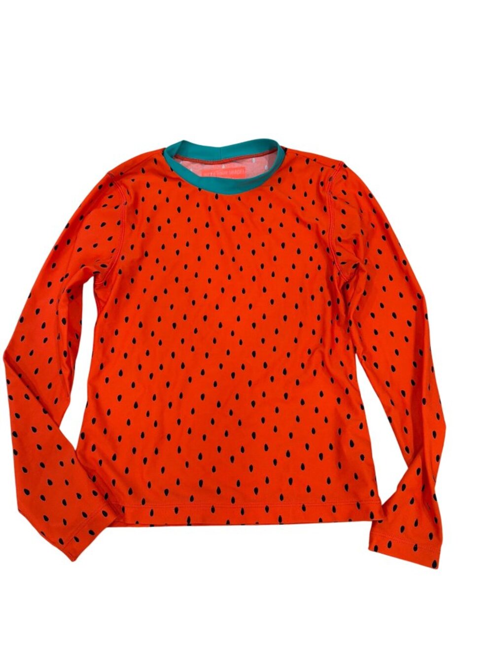 Crewcuts J Crew UPF 50+ Long Sleeve Rash Guard Top Watermelon Print Girls 12